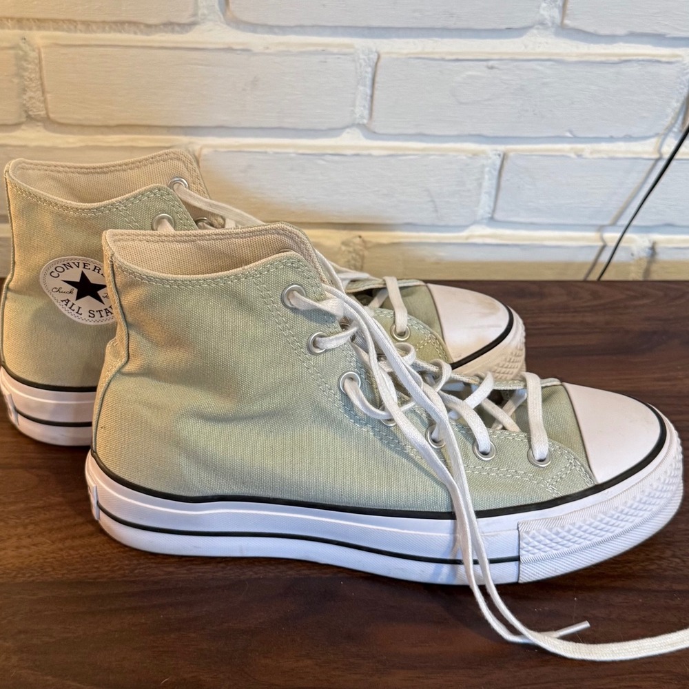 Converse Chuck Taylor All Star Lift High Top Sage Green Platform Sneaker A03541C